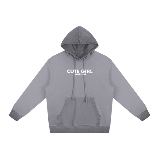 CMG Cute Girl Logo Vintage Stone Washed Hoodie