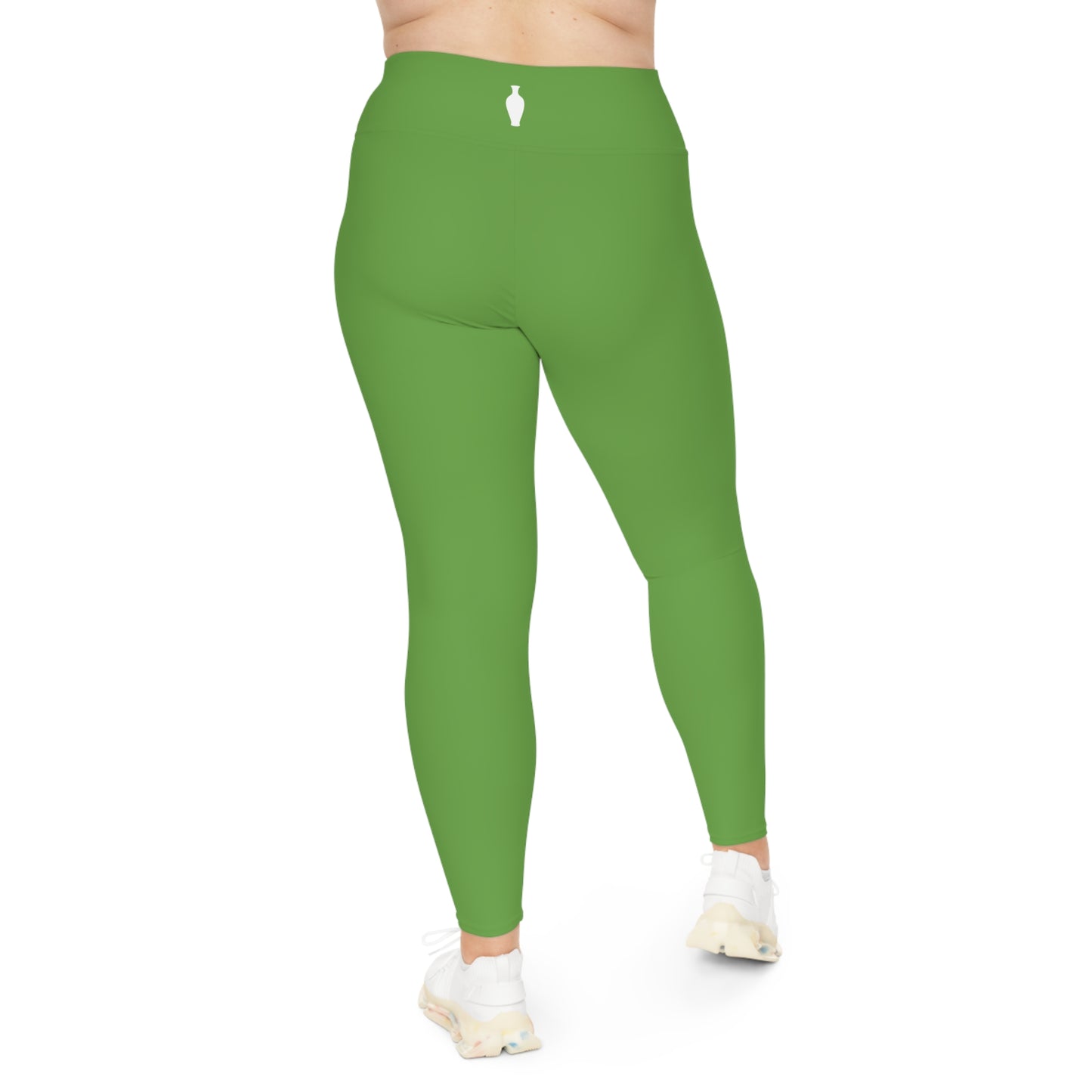 CGM High Waisted Plus Size Leggings (Light Green)