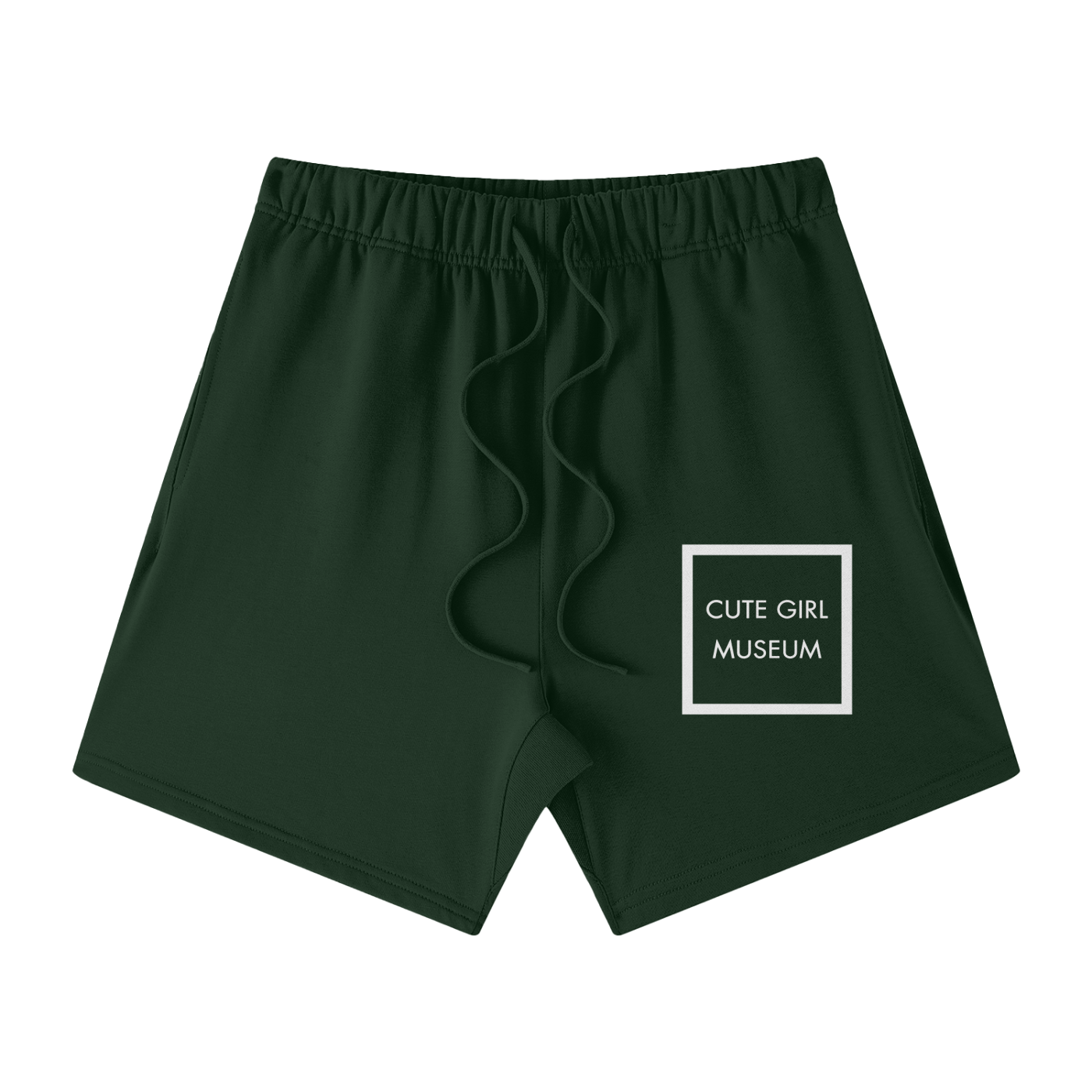 CGM Cute Girl Box Logo Earth Tone Cotton Shorts