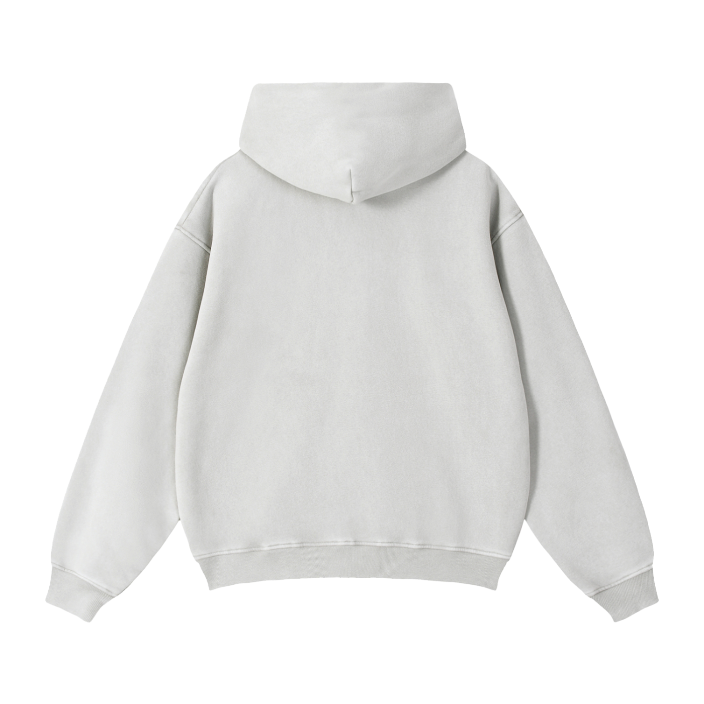 CGM Snow Wash Zip-Through Boxy Fleece Hoodie (2/3)