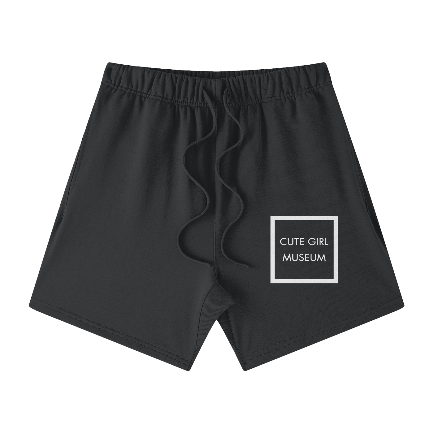 CGM Cute Girl Box Logo Earth Tone Cotton Shorts
