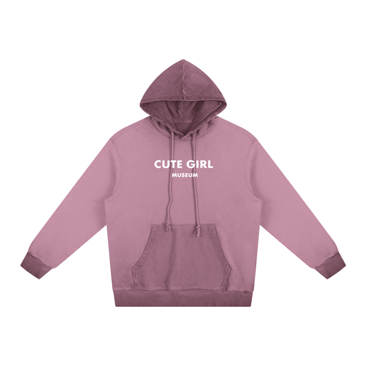 CMG Cute Girl Logo Vintage Stone Washed Hoodie