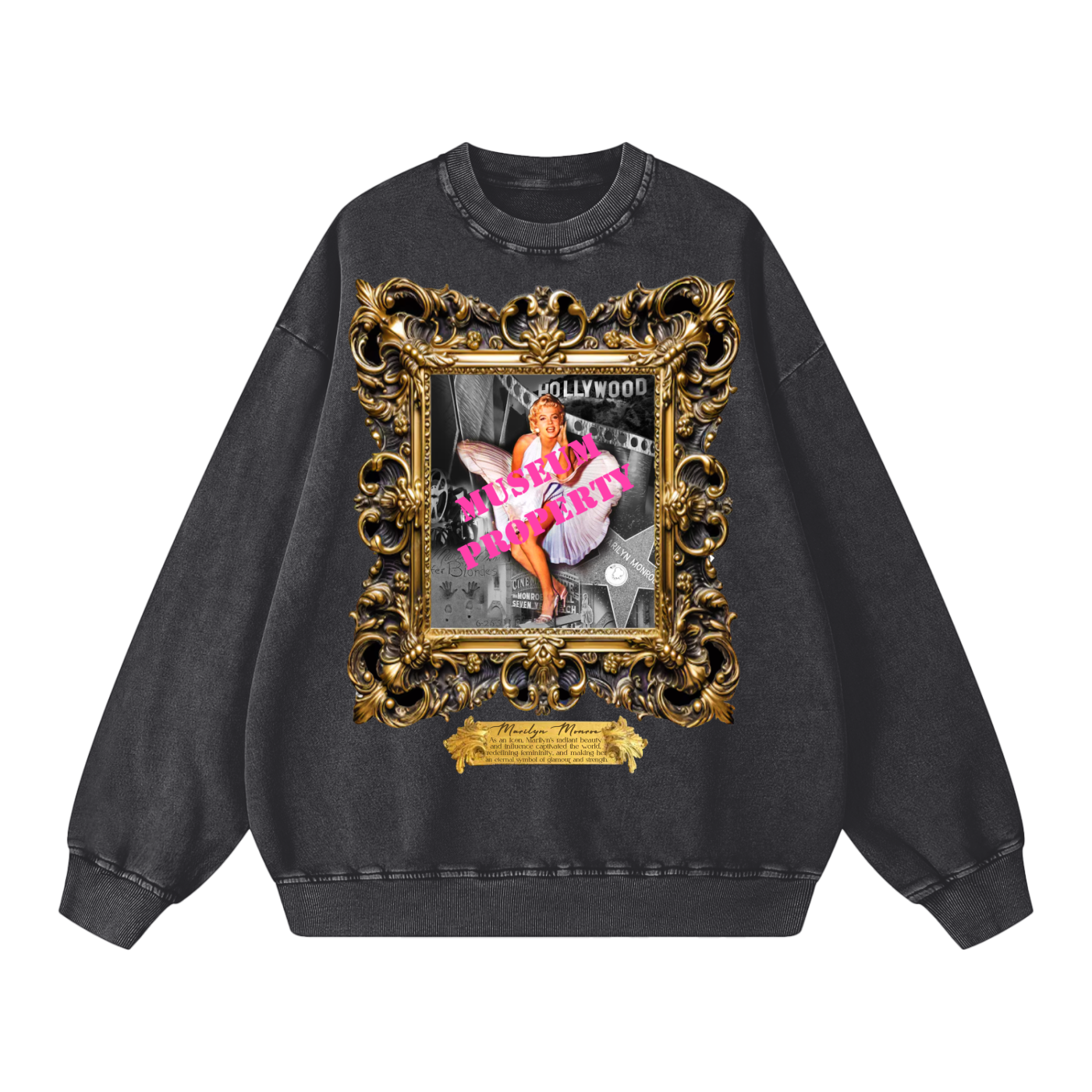 Acid Wash Oversize Sweatshirt - 360 GSM