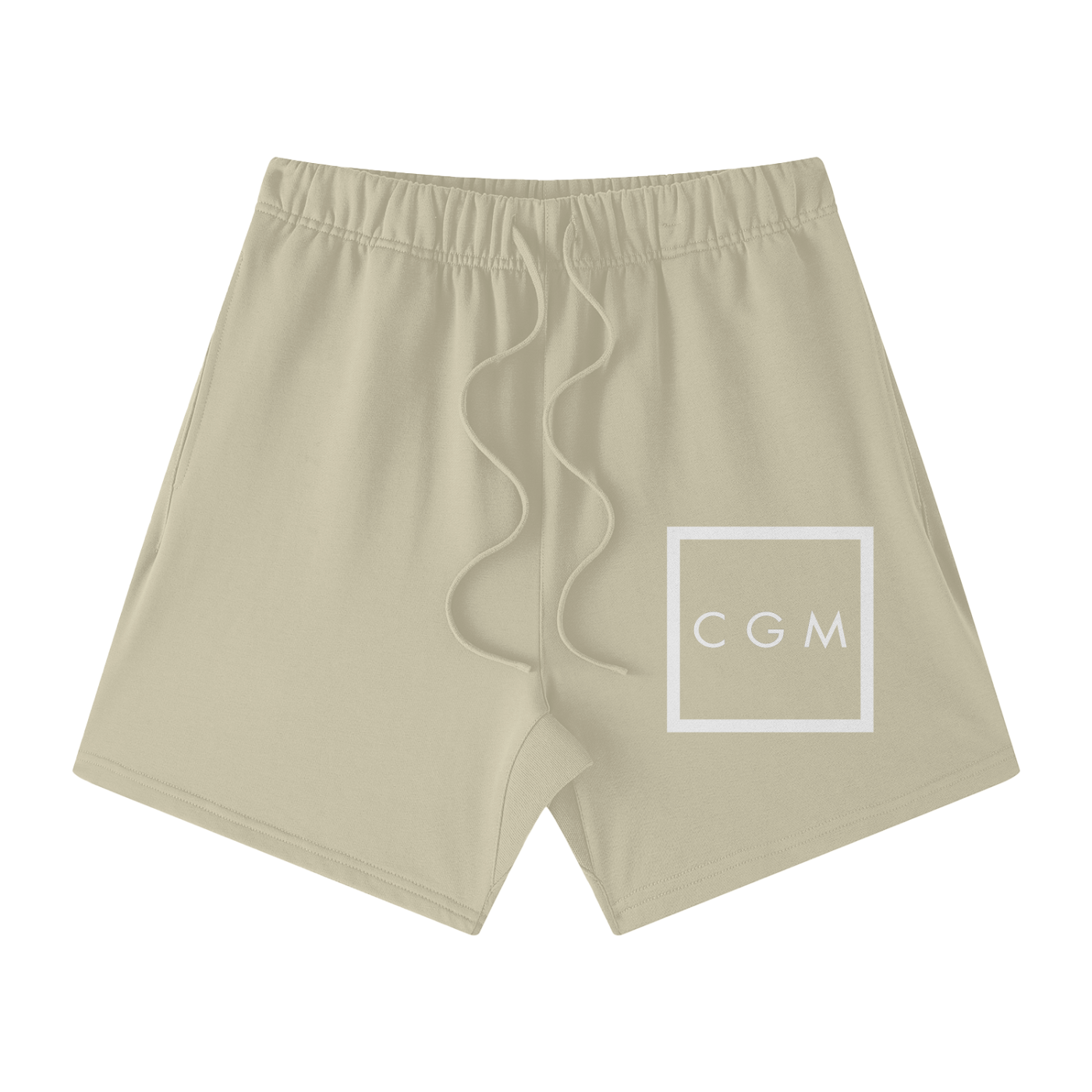 CGM Initials Box Logo Earth Tone Cotton Shorts
