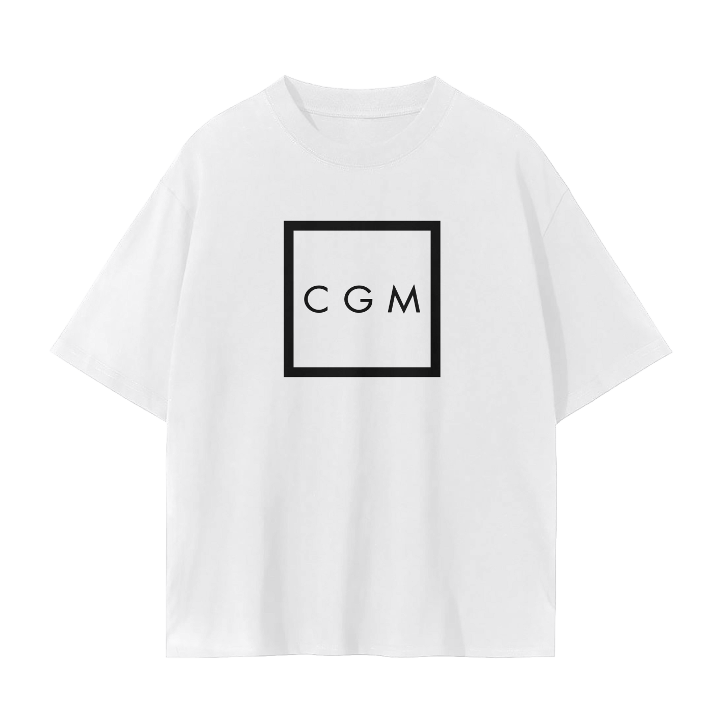 CGM Initials Box Logo Tee White