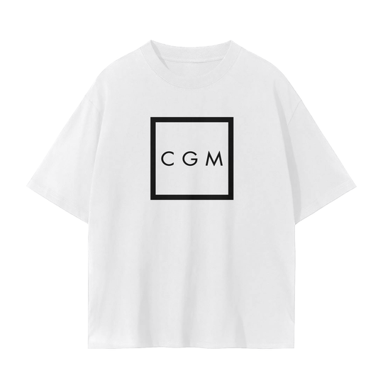 CGM Initials Box Logo Tee White