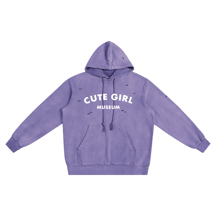 Heavyweight Pure Cotton Hand-Frayed Monkey Washed Hoodie