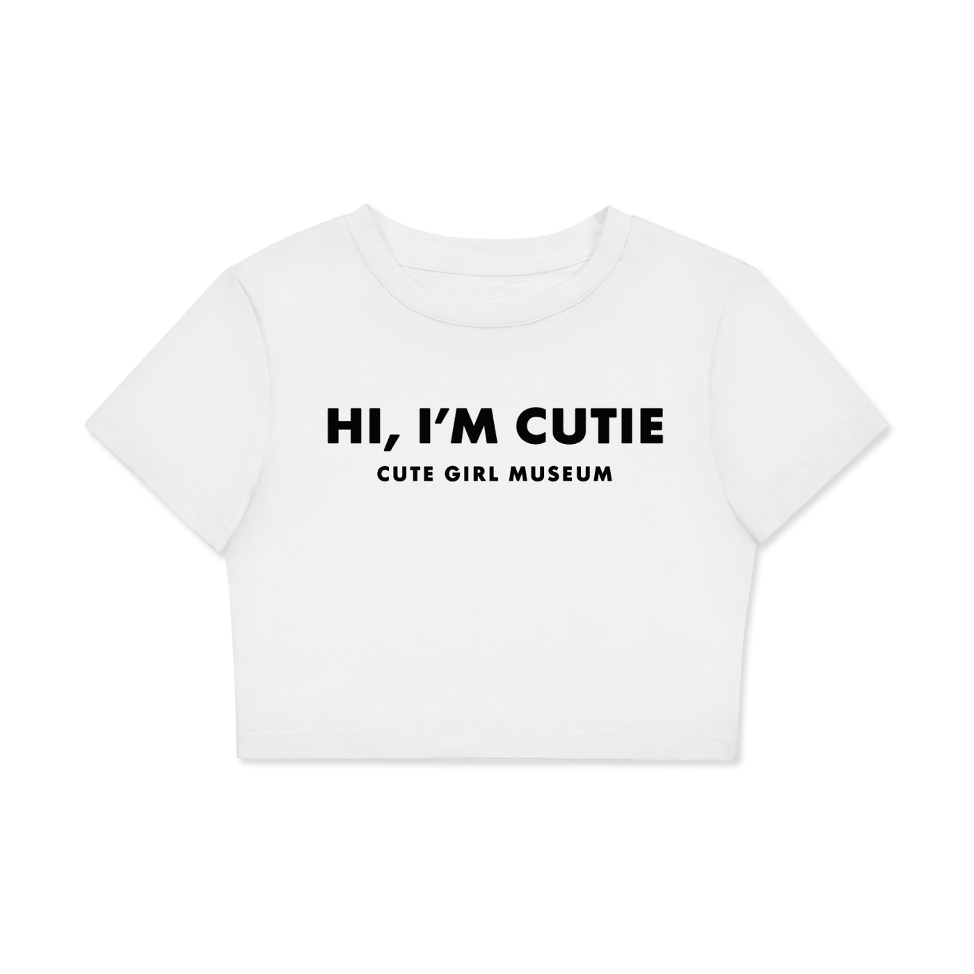 CGM Hi Cutie Crop Tee White