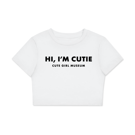 CGM Hi Cutie Crop Tee White