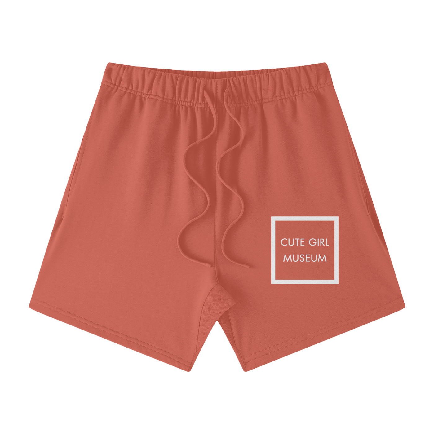 CGM Cute Girl Box Logo Earth Tone Cotton Shorts