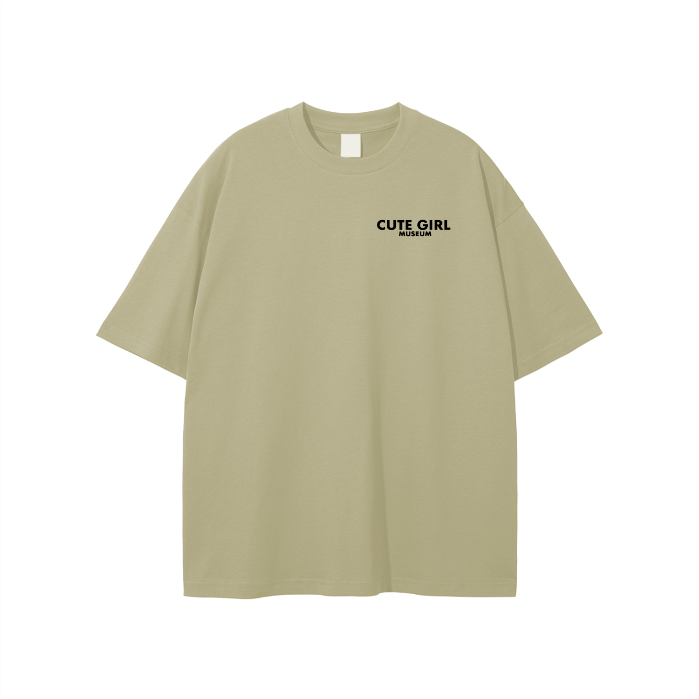 CGM Left Chest Logo Get Cute Tee White