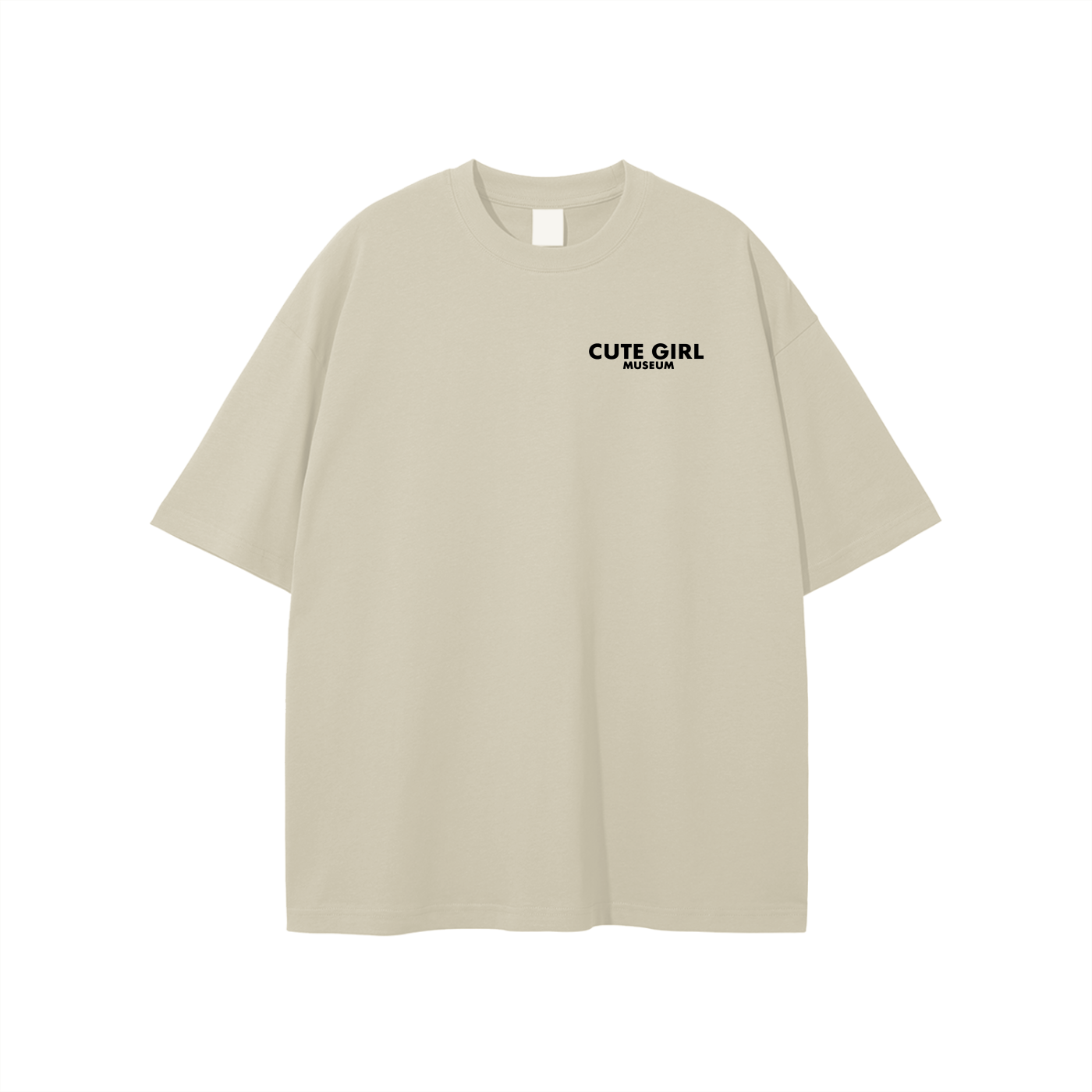 CGM Left Chest Logo Get Cute Tee White