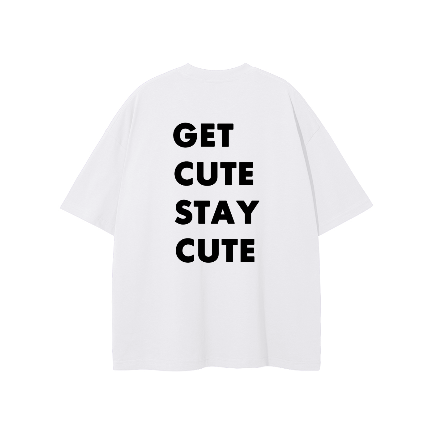 CGM Left Chest Logo Get Cute Tee White