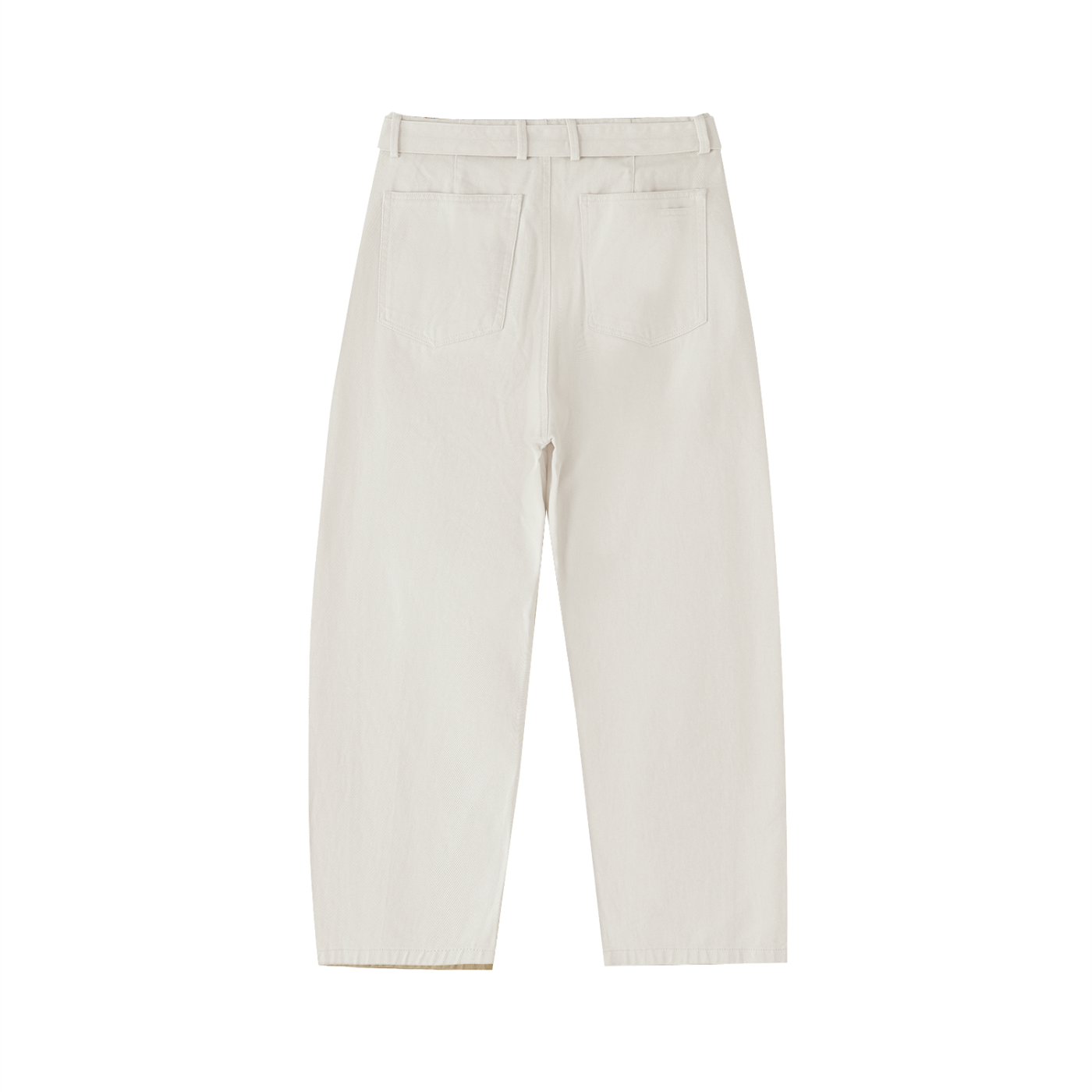 CGM Belted Barrel-leg Chino Pants