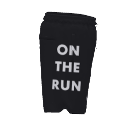 NKA ON THE RUN BASKETBALL SHORTS WHITE SIDE PRINT
