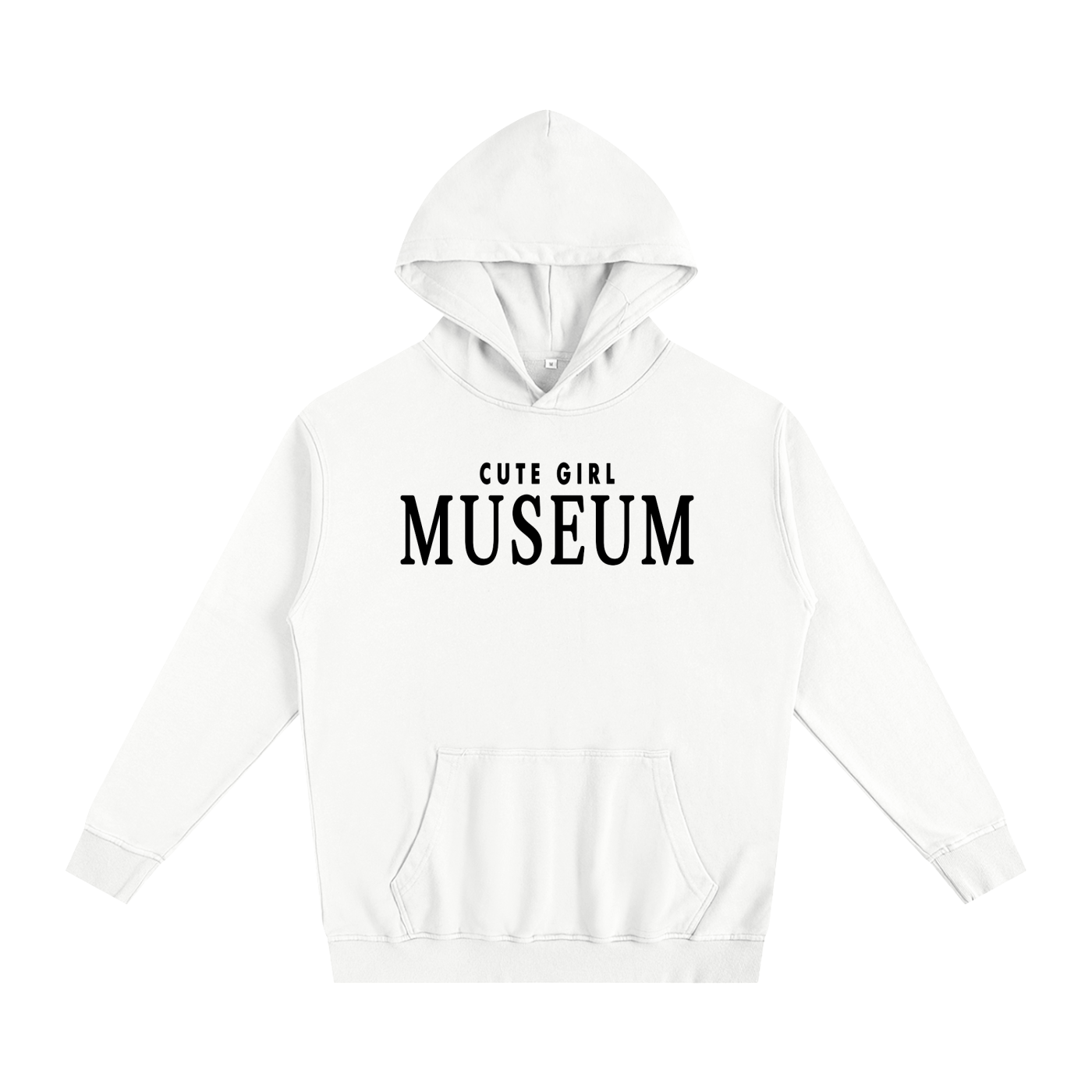 CGM Museum Logo Oversized Essential Hoodie White
