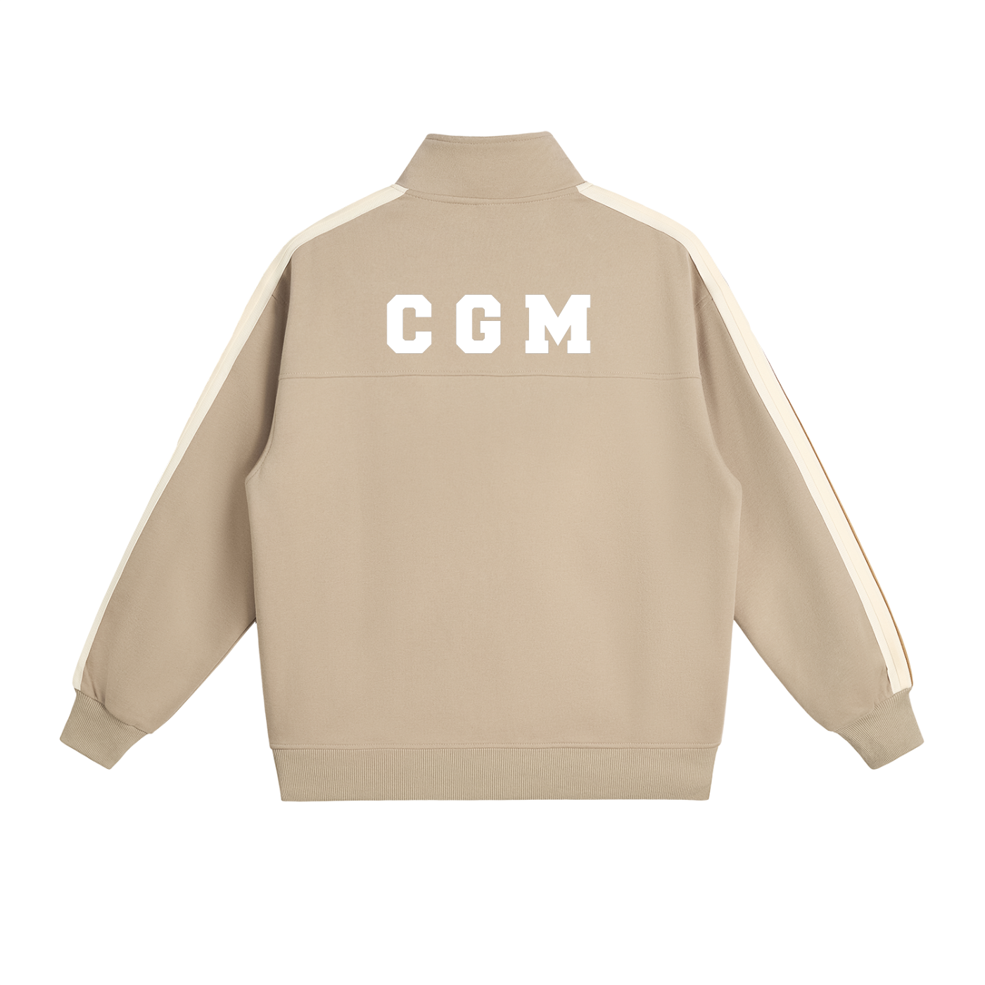 Contrast Side-Stripe Stand Collar Jacket