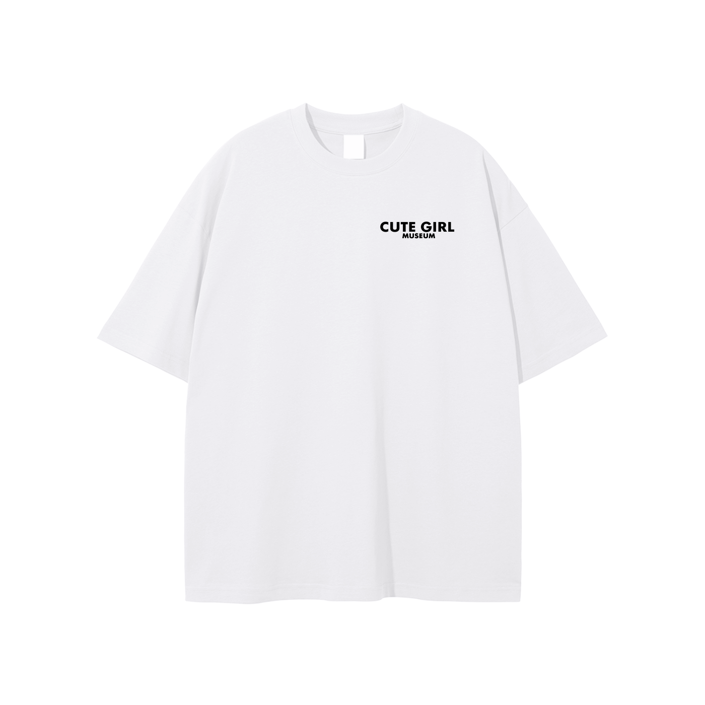 CGM Left Chest Logo Get Cute Tee White
