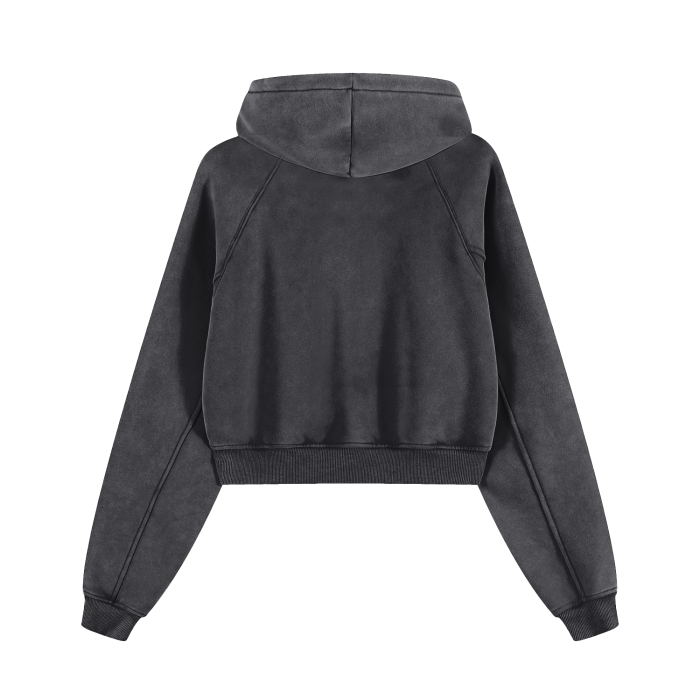 CGM Cute Girl Mini Logo Snow Washed Cropped Hoodie