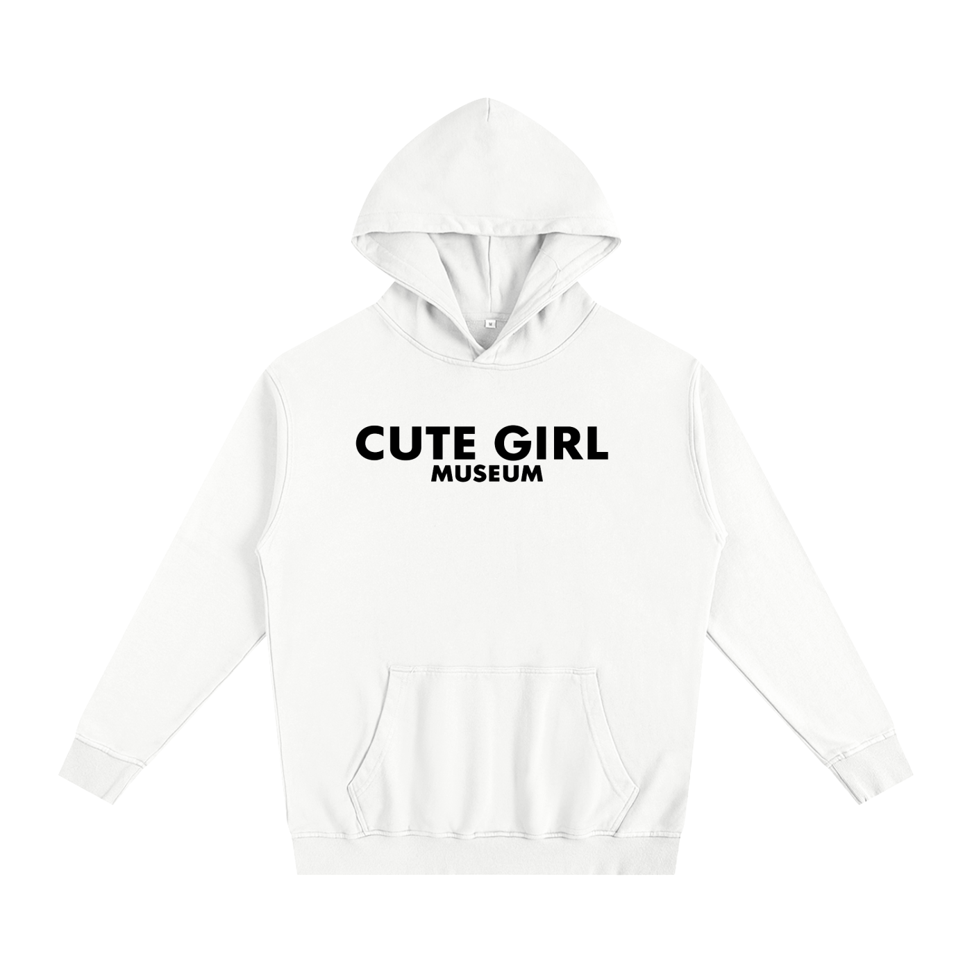CGM Cute Girl Logo Oversized Essential Hoodie White