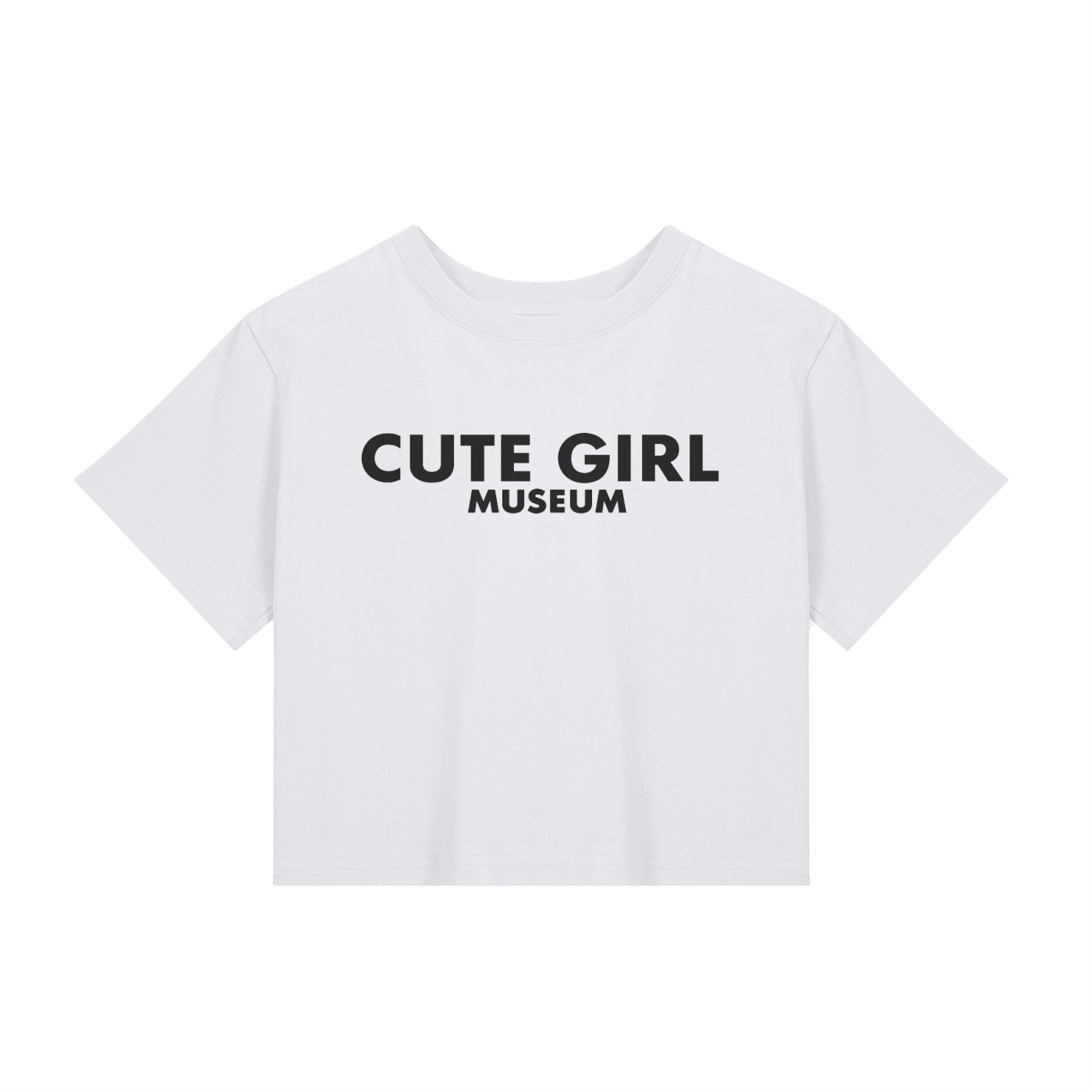 CGM Cute Girl Logo Baby Tee White