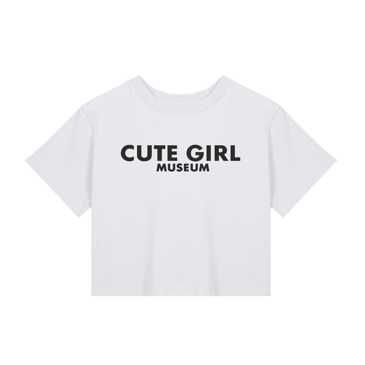 CGM Cute Girl Logo Baby Tee White