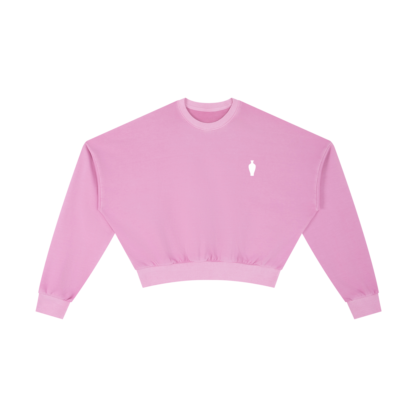 CGM Vintage Washed Vase Icon Cropped Sweatshirt