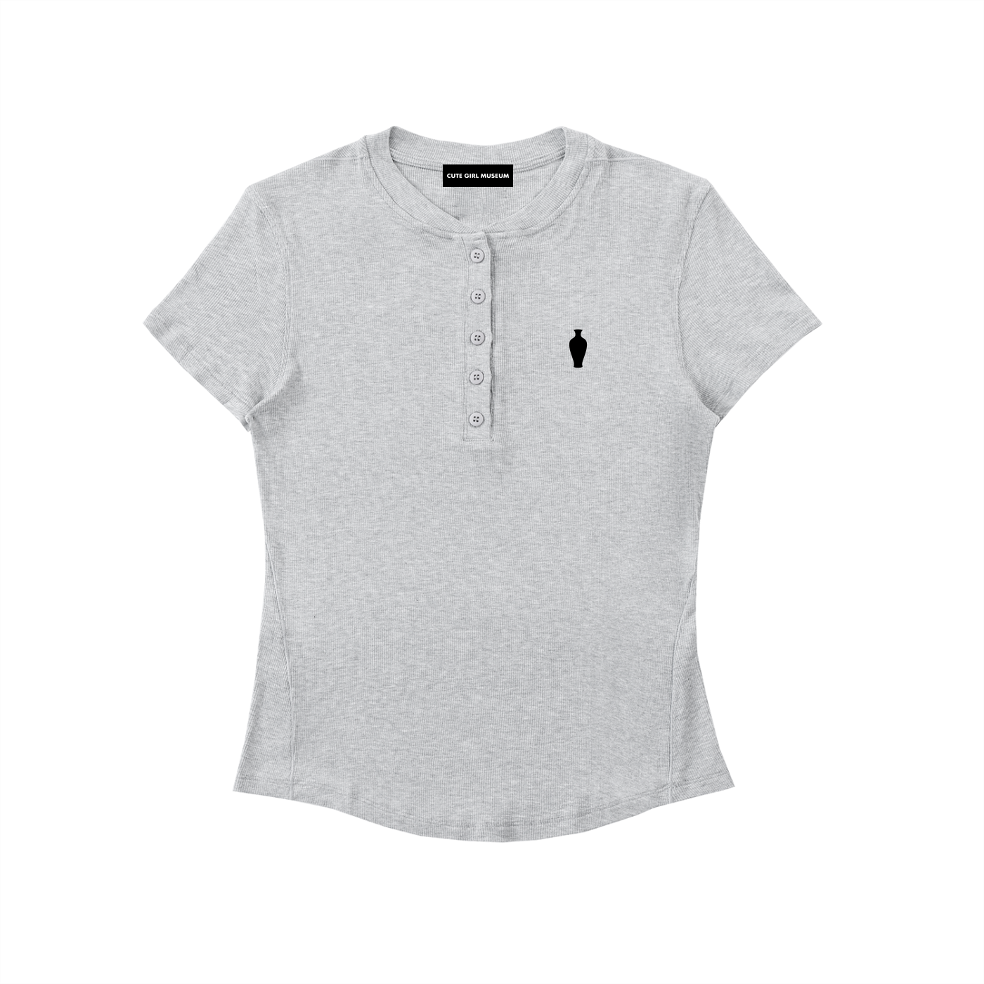 CGM Short Sleeve Contour Henley Shirt
