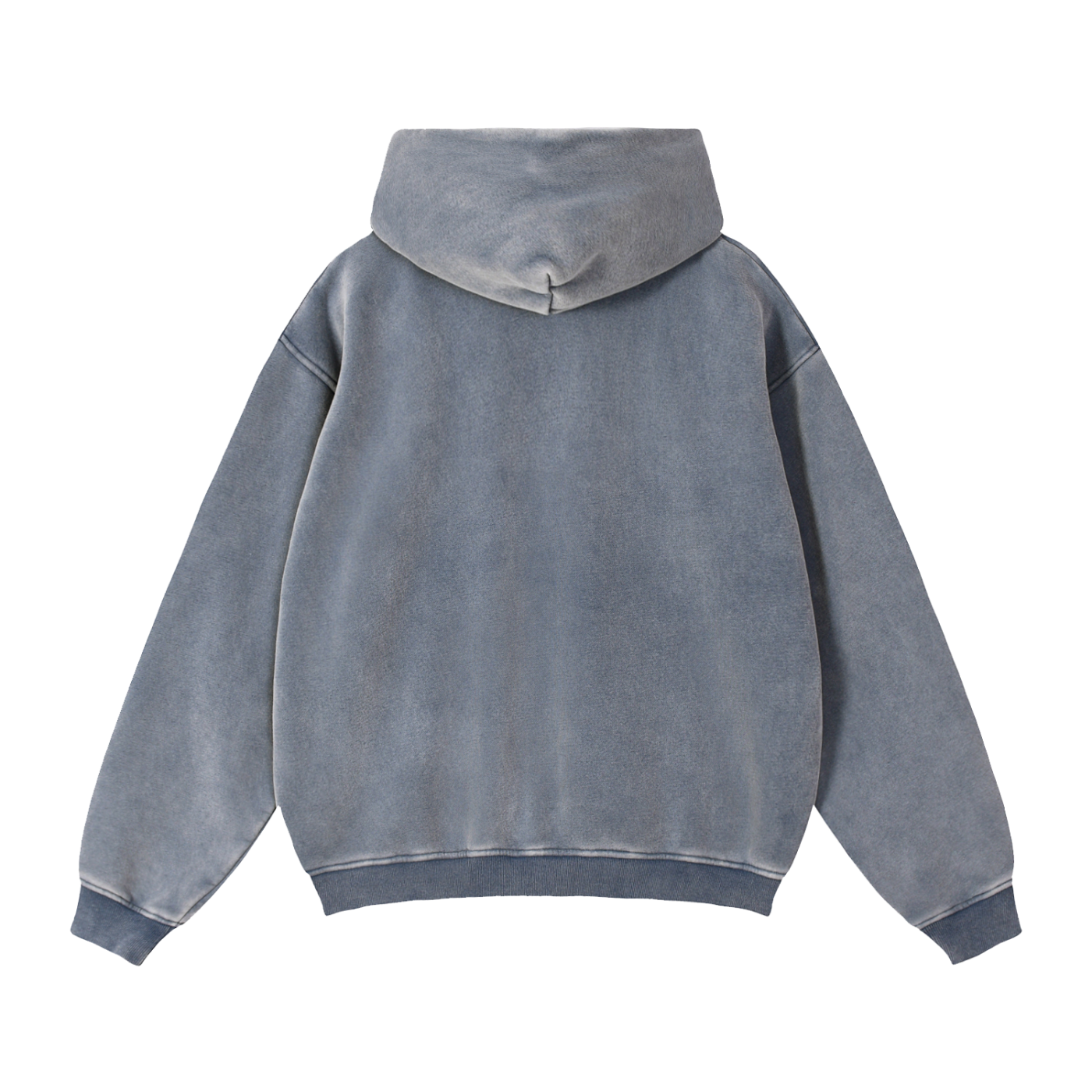 CGM Snow Wash Zip-Through Boxy Fleece Hoodie (2/3)