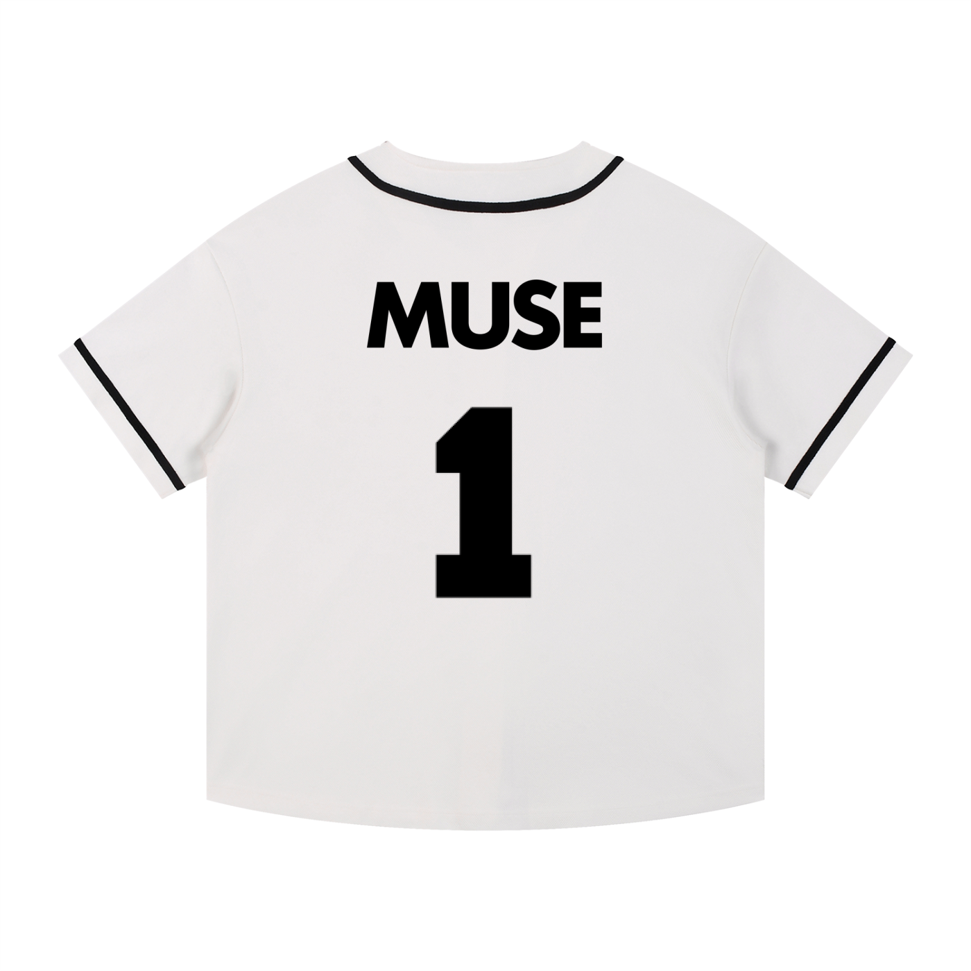 CGM Piped White Baseball Jersey