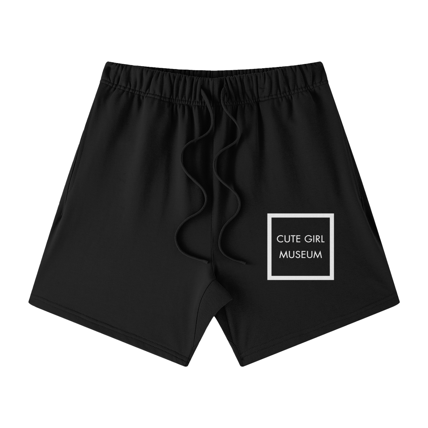 CGM Cute Girl Box Logo Earth Tone Cotton Shorts