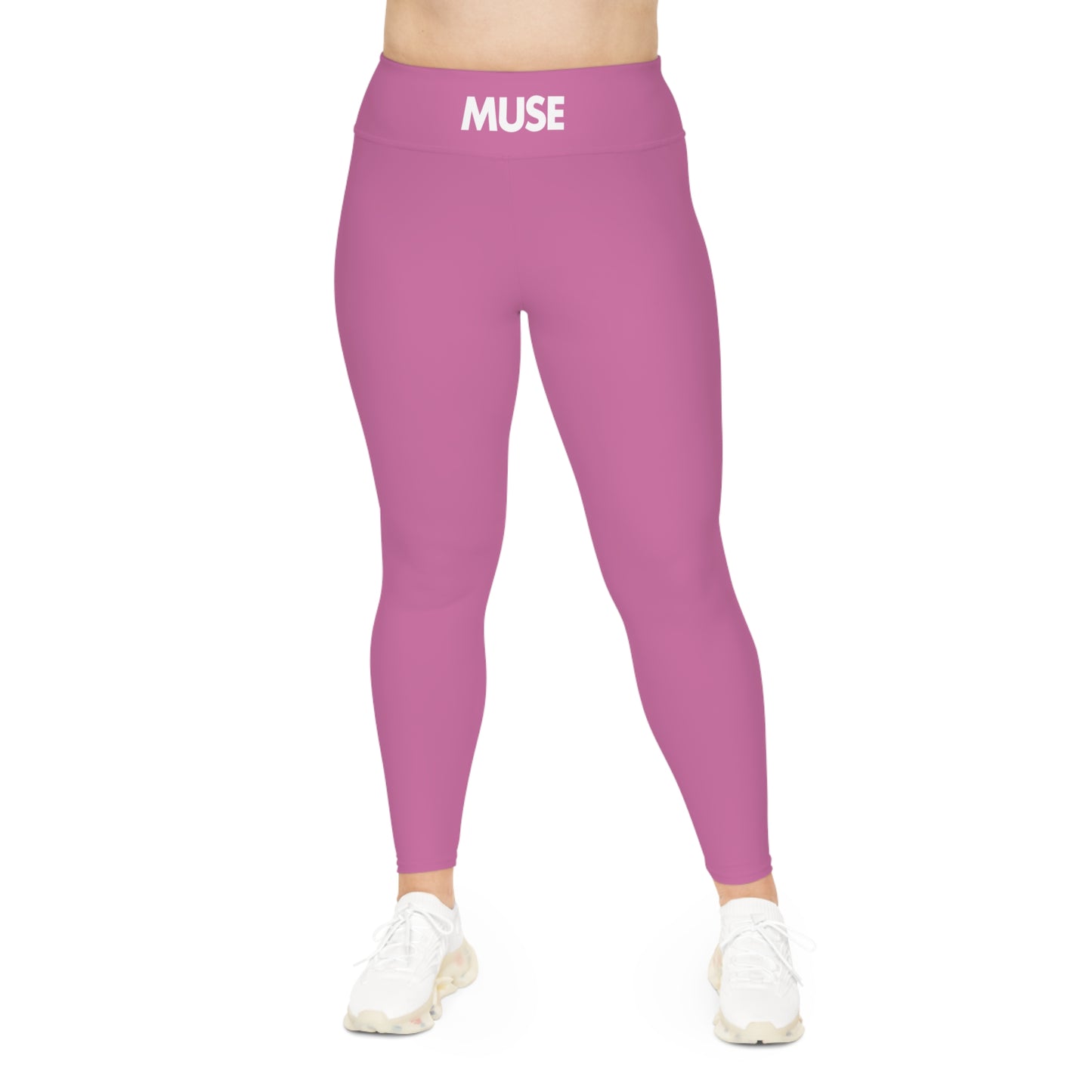 CGM Muse High Waisted Plus Size Leggings (Light Pink)