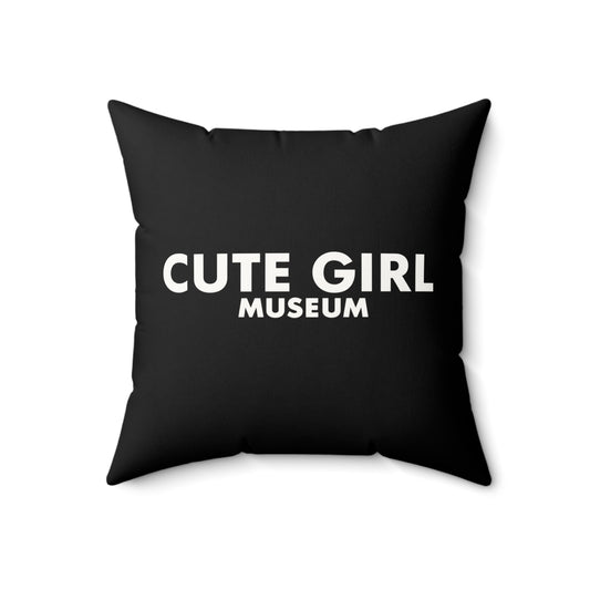 CGM Cute Girl Museum Logo Throw Pillow