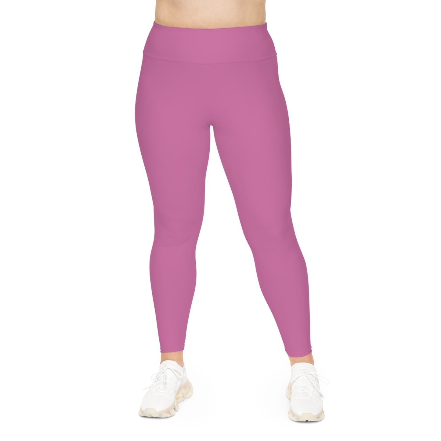 CGM High Waisted Plus Size Leggings (Light Pink)