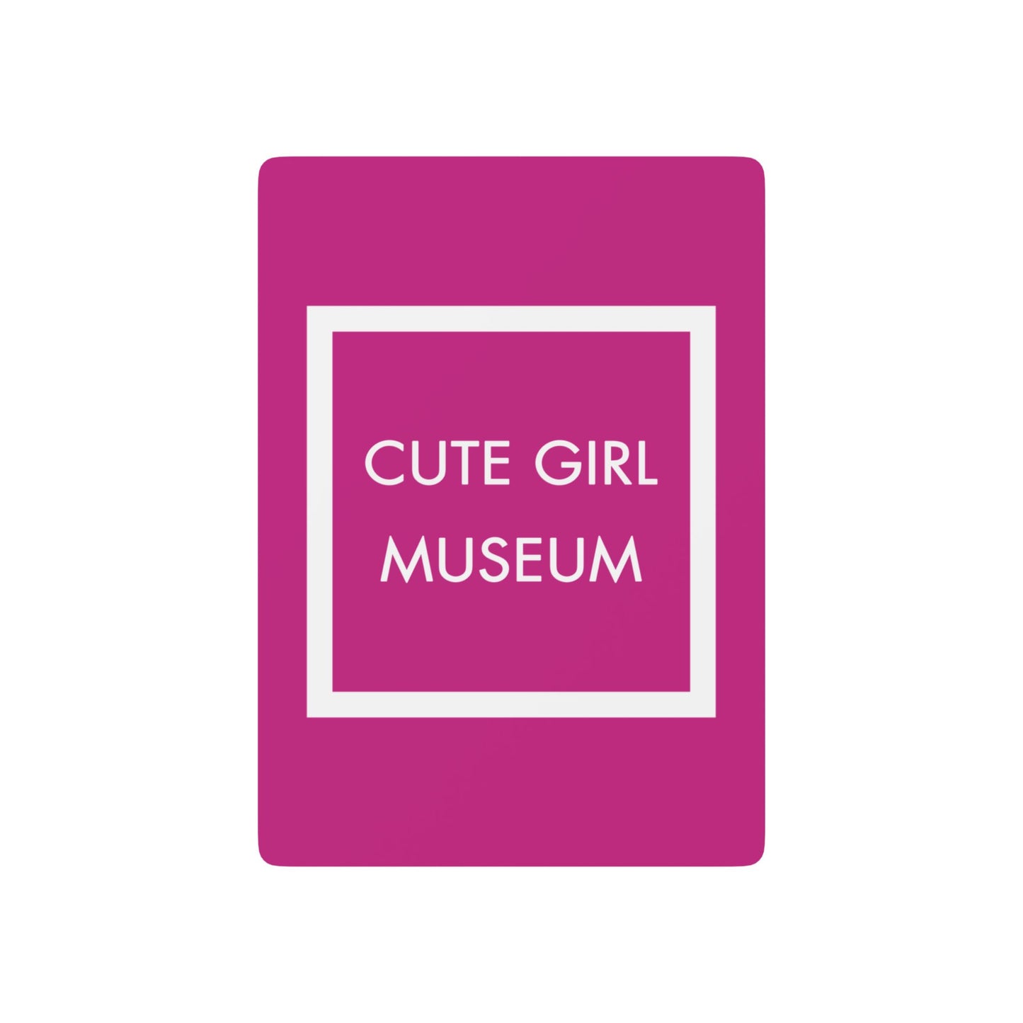 CGM Cute Girl Box Logo Pink Playing Cards