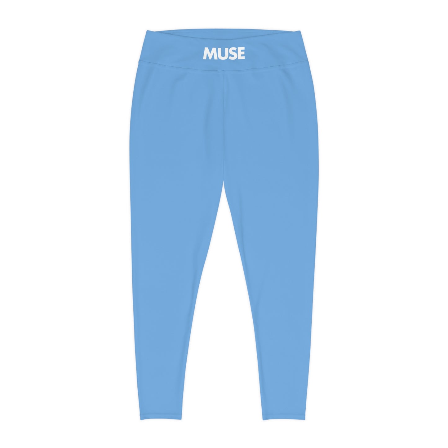 CGM Muse High Waisted Plus Size Leggings (Light Blue)