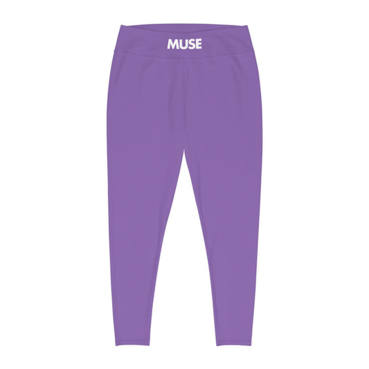 CGM Muse High Waisted Plus Size Leggings (Light Purple)