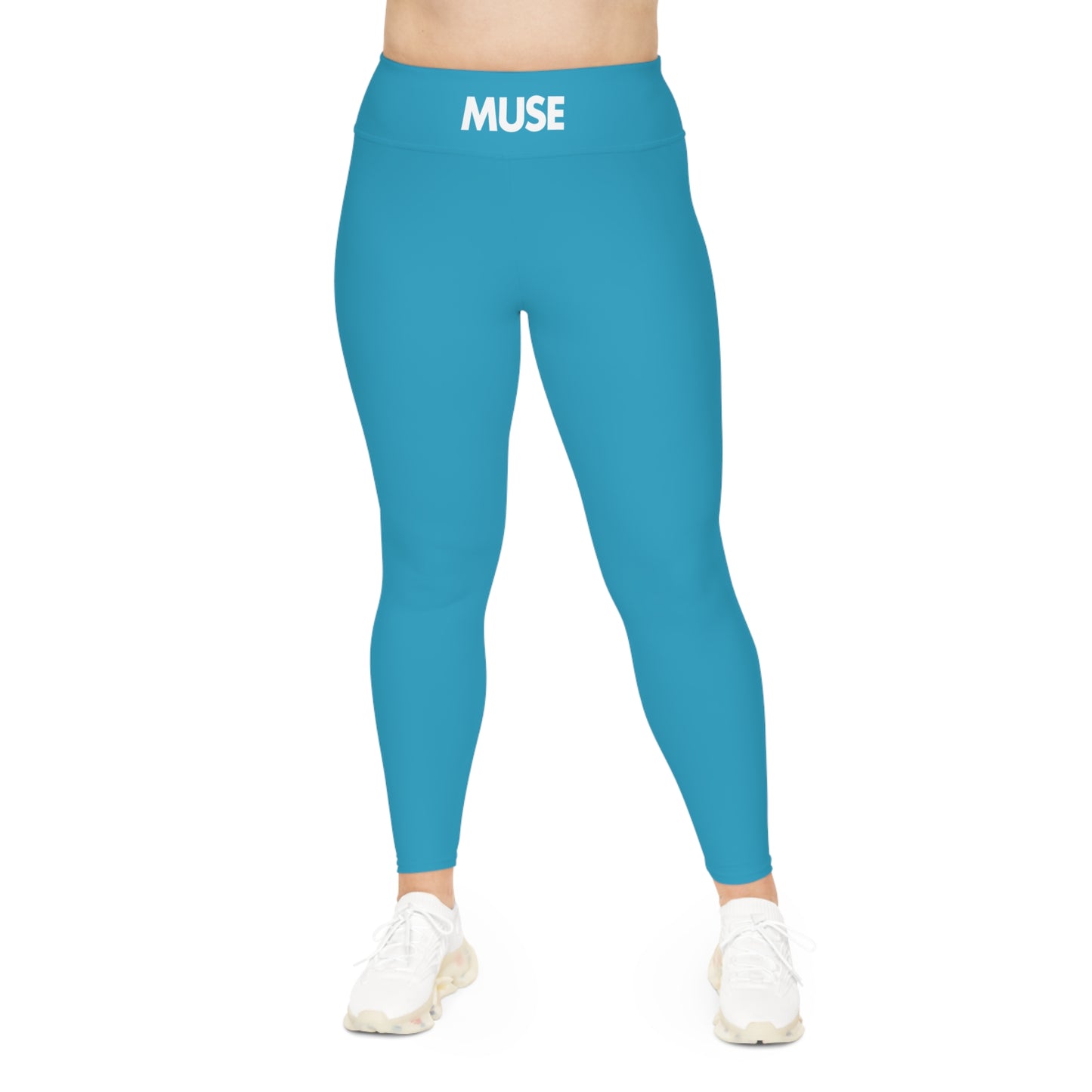 CGM Muse High Waisted Plus Size Leggings (Turquoise)