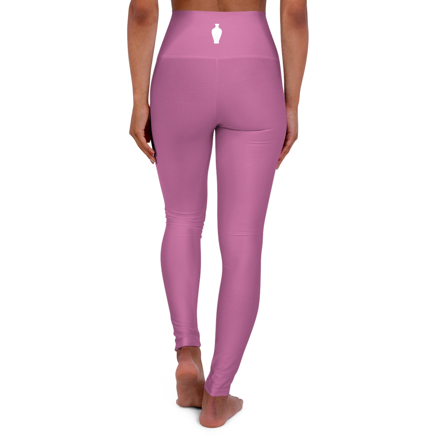 CGM High Waisted Yoga Leggings (Light Pink)