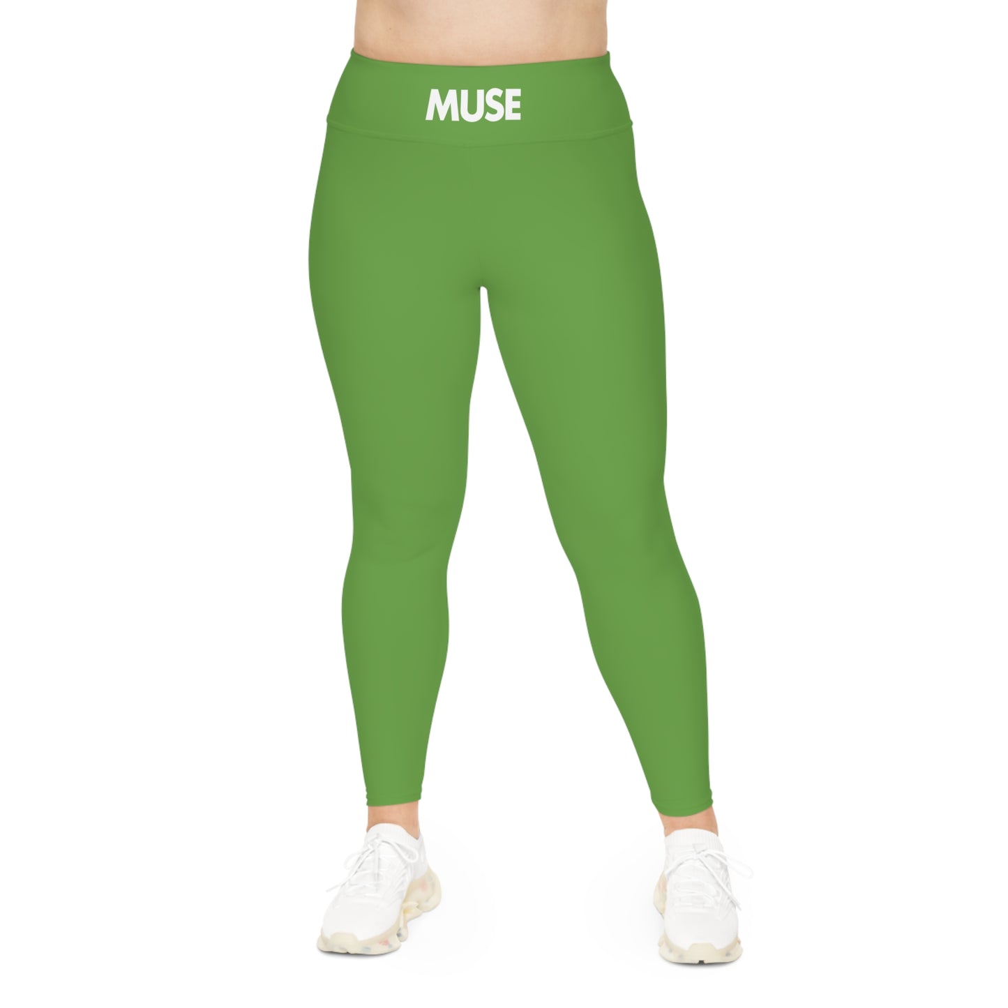 CGM Muse High Waisted Plus Size Leggings (Light Green)