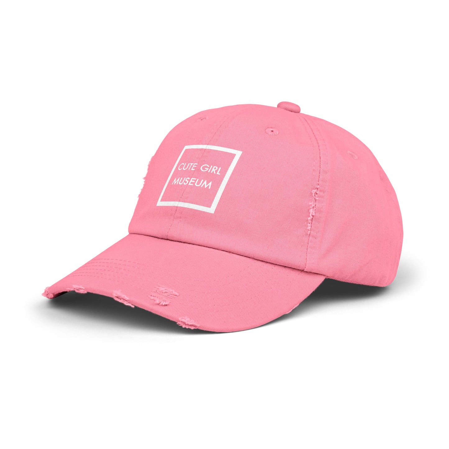 CGM Cute Girl Box Logo Distressed Cap