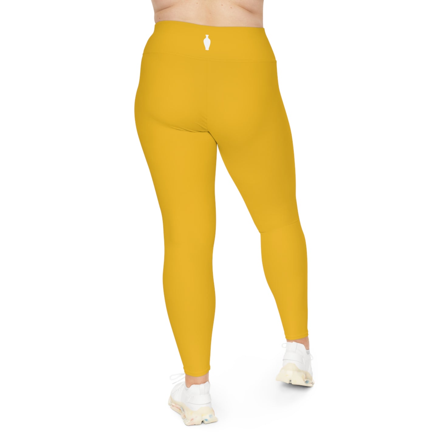 CGM Muse High Waisted Plus Size Leggings (Yellow)
