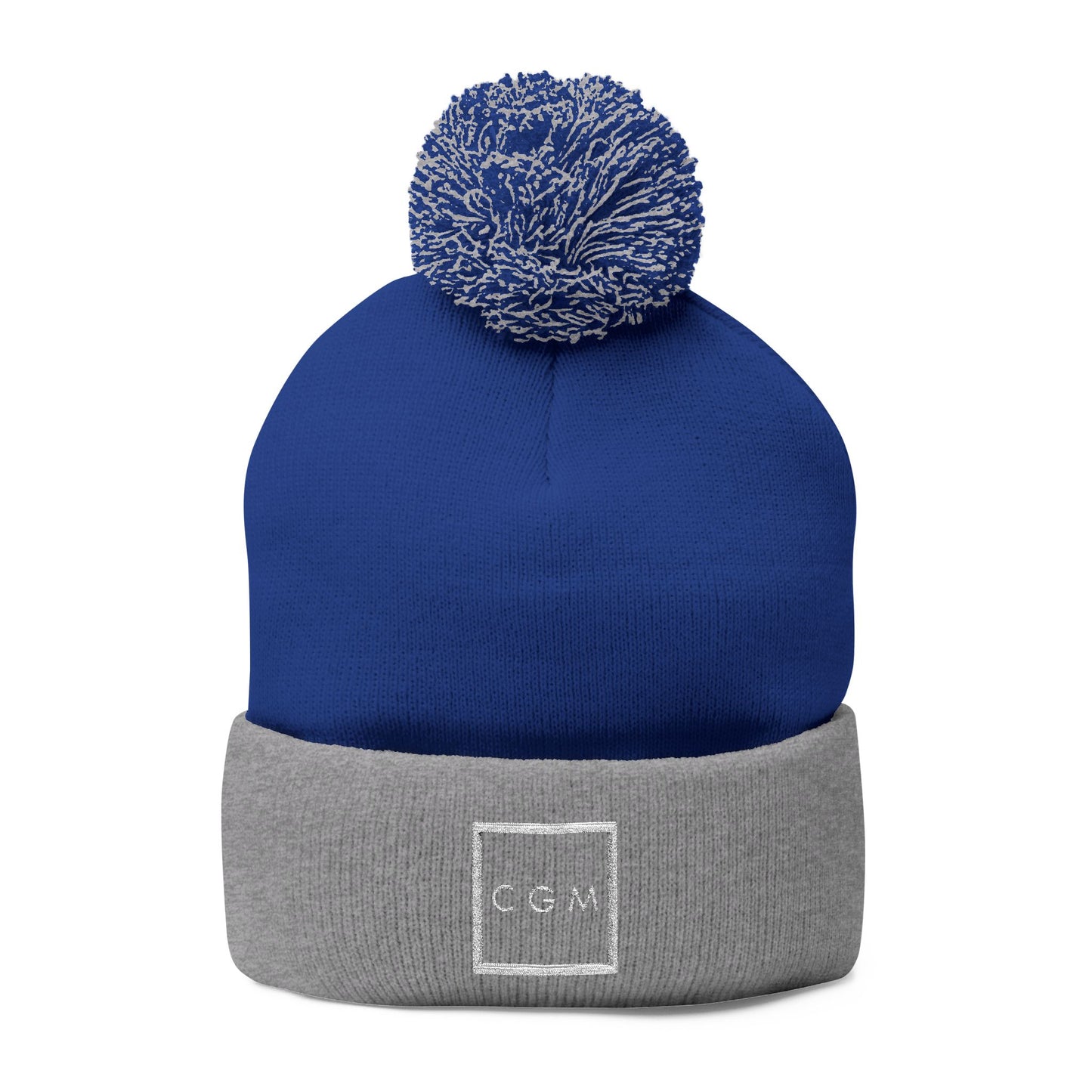 CGM Embroidered Pom-Pom Knit Cap