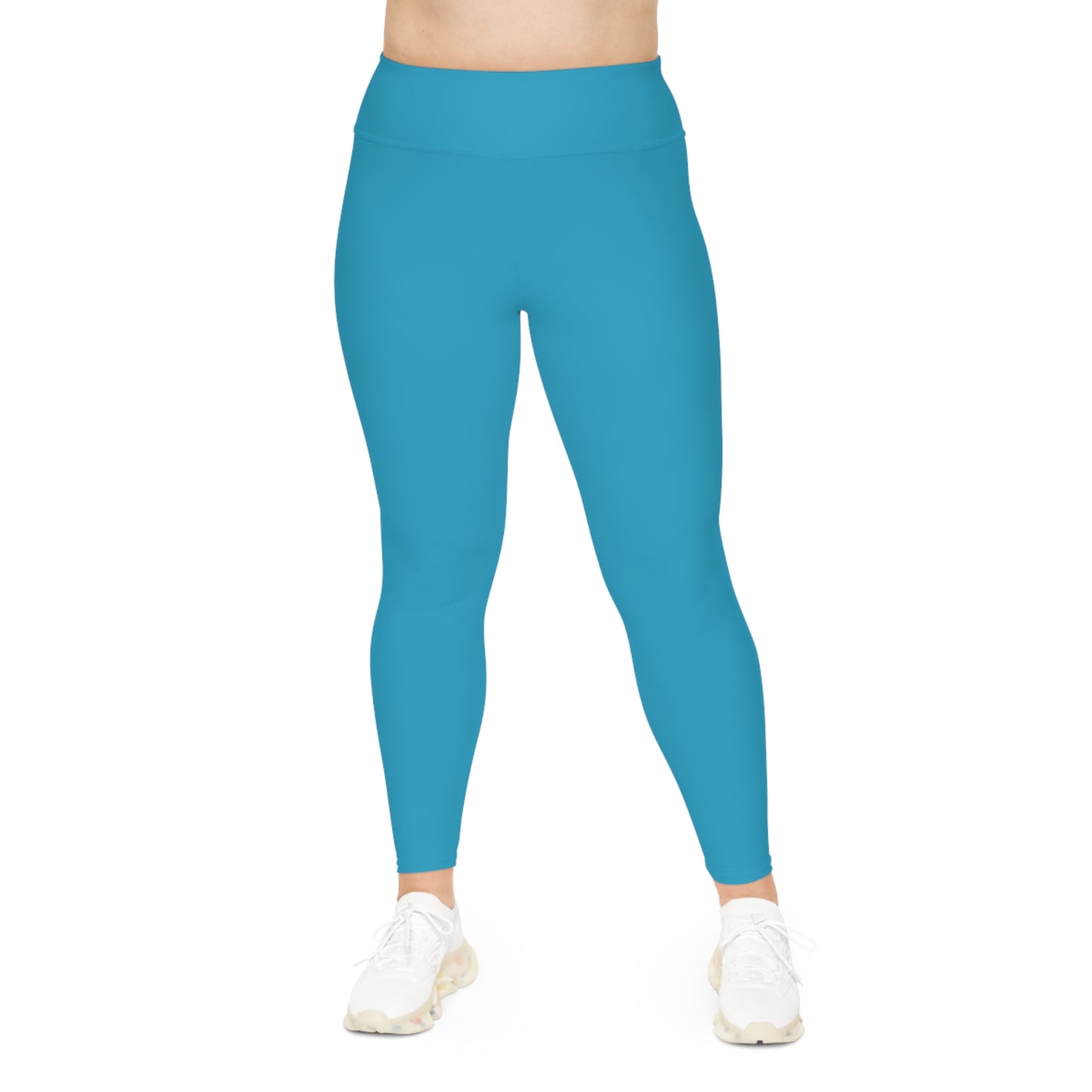 CGM High Waisted Plus Size Leggings (Turquoise)