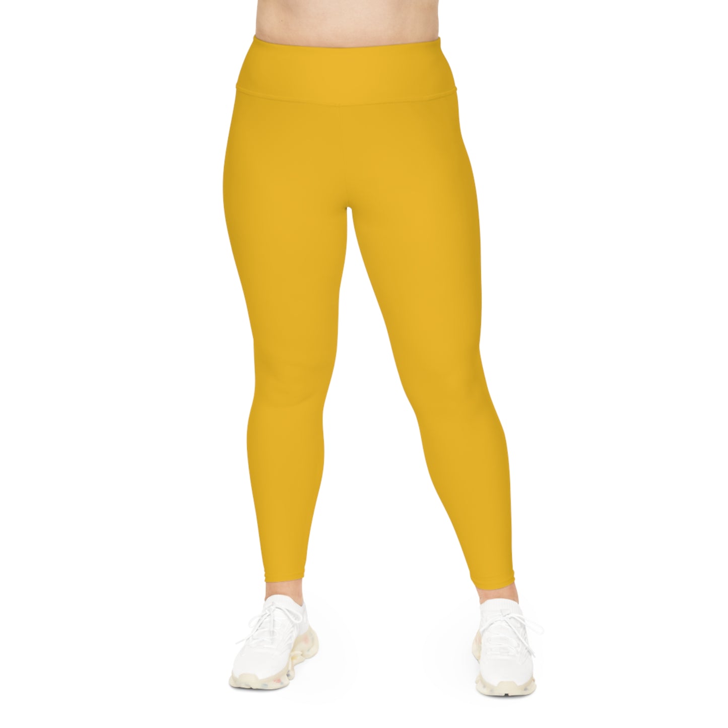 CGM High Waisted Plus Size Leggings (Yellow)