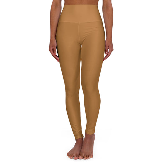CGM High Waisted Yoga Leggings (Light Brown)