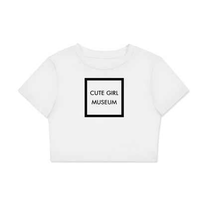 CGM Box Logo Crop Tee White