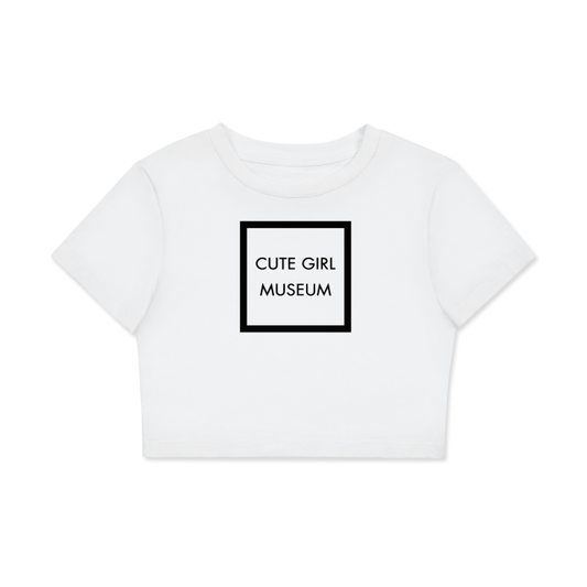 CGM Box Logo Crop Tee White