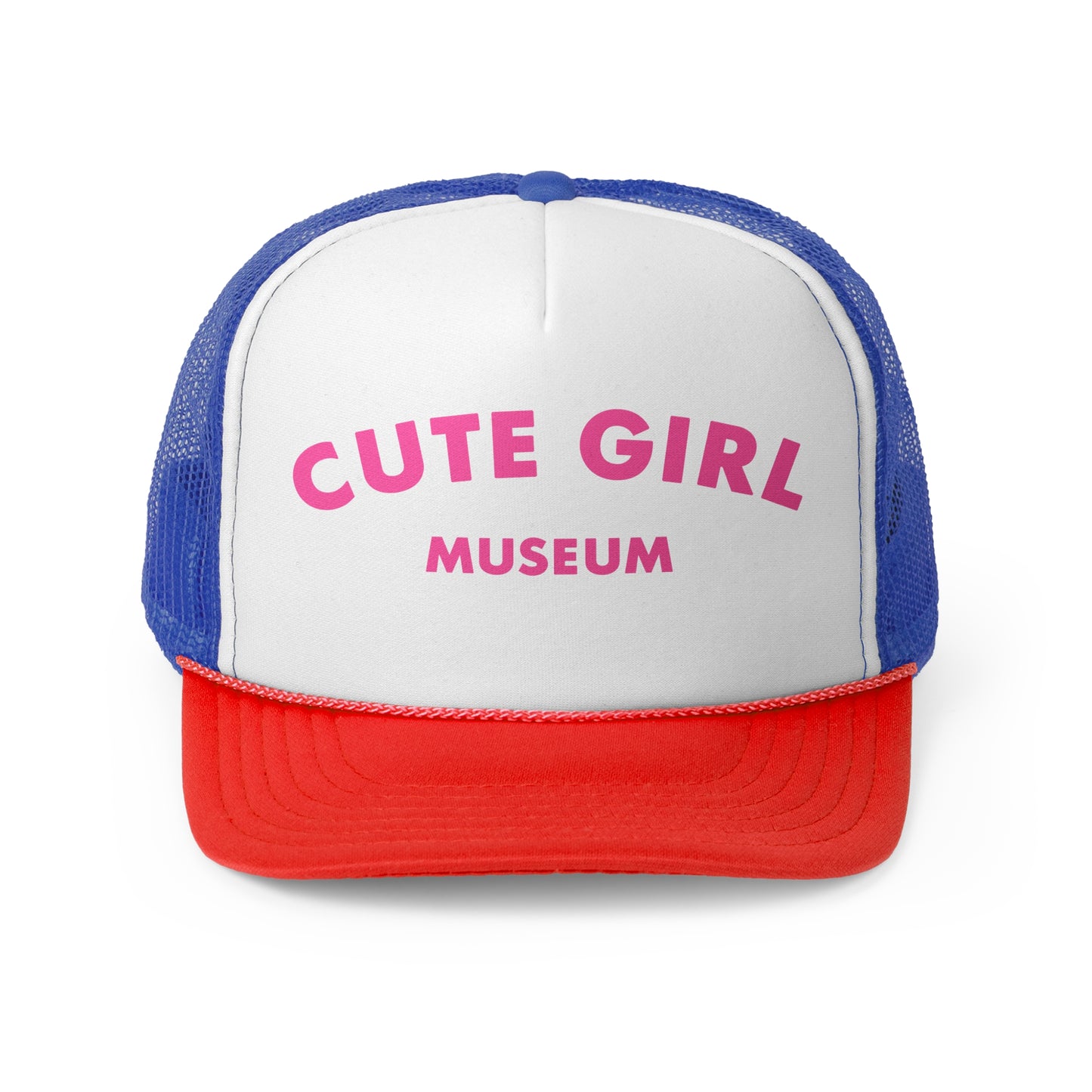 CGM Cute Girl Museum Pink Arch Logo Trucker Cap