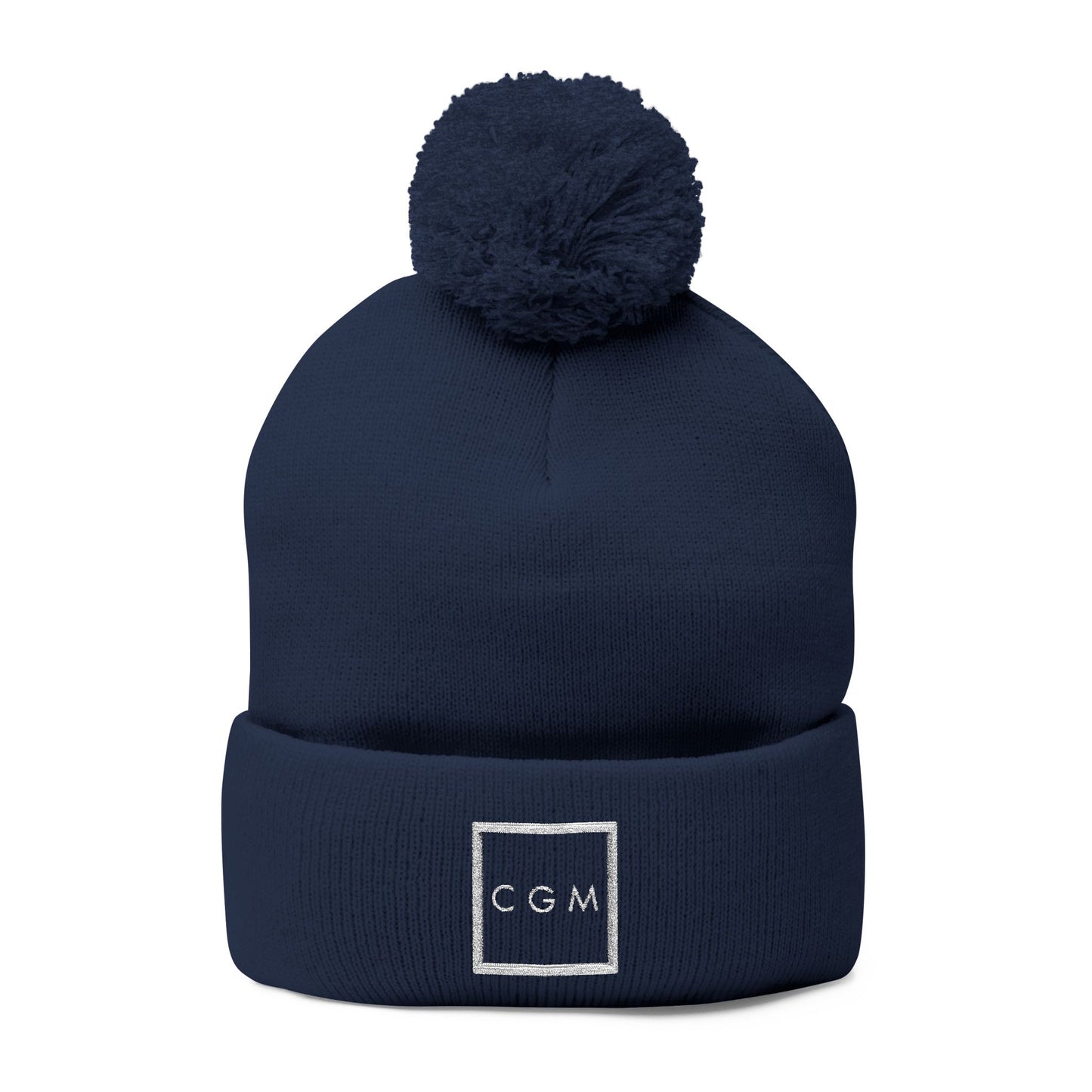 CGM Embroidered Pom-Pom Knit Cap